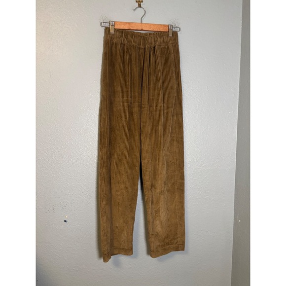 Rita Row Belle Corduroy Pants Khaki Brown Striaght Leg Size Small - Picture 2 of 12